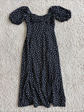 Abercrombie & Fitch Black Puff Sleeve Dress